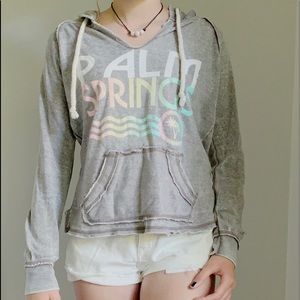 Palm Springs- Lightweight- V-neck Hoodie